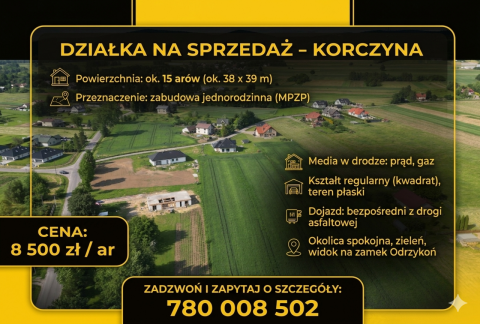 Sprzedaż Działka Leszczyny, Korczyna, pow. krośnieński